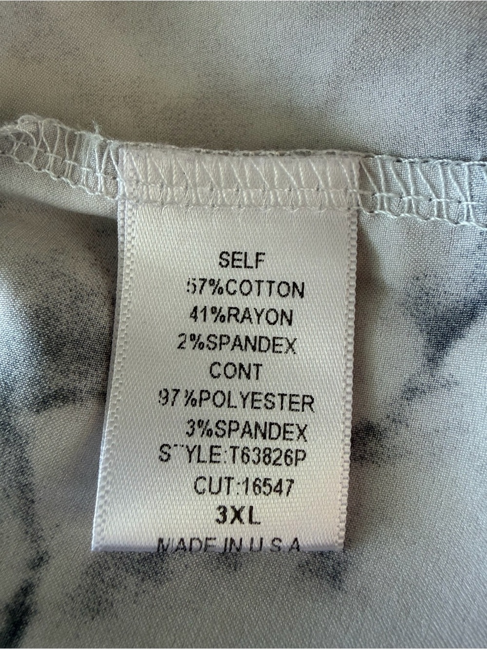 Oddi | White and Gray Marble Blouse - Picture 4 of 9